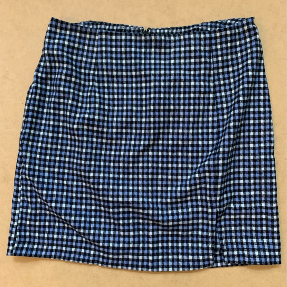 Wild Fable Black and Blue Plaid Skirt